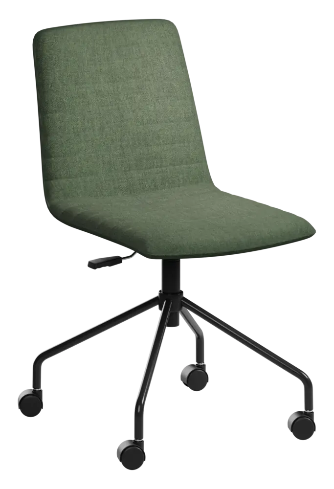 ARCA MOVE BLACK, židle kancelářská, látka zelená